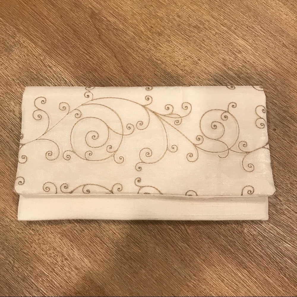 Ivory and Gold Clutch